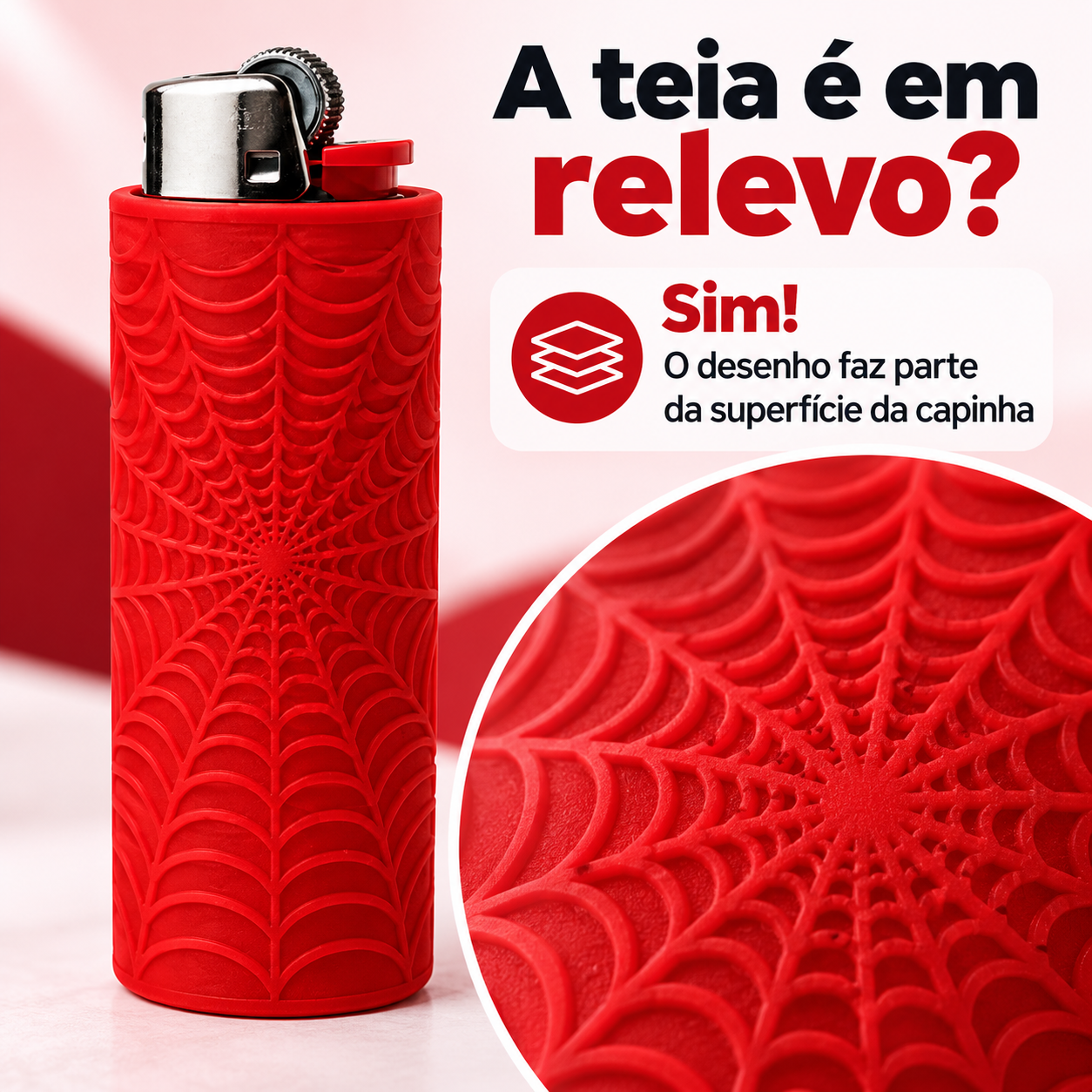 Capinha de Isqueiro com Textura de Teia - Imagem 4