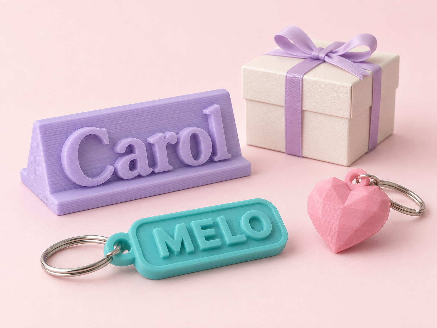 Presentes e acessórios personalizados em impressão 3D
